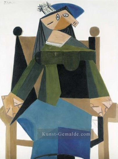 Femme assise dans un fauteuil 5 1941 Kubismus Ölgemälde
